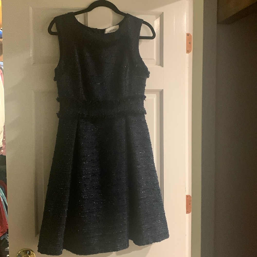 Elizabeth McKay Navy blue fit and flare dress